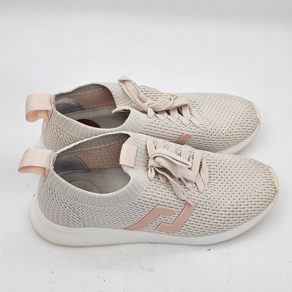 Rollie Bone & Blush Bolt Overlay Lace UpRound Toe Breathable Sneaker Size 9 - Picture 8 of 10